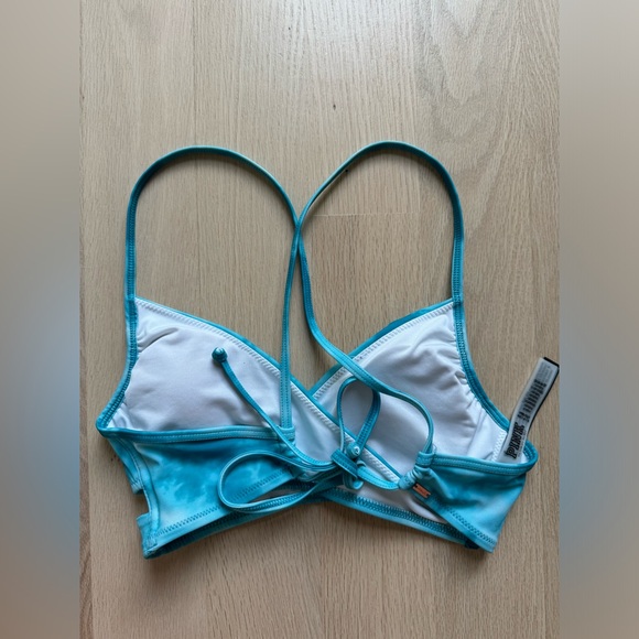 Blue Tie-Dye Women's Swim Top - Picture 4 of 12